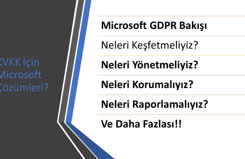 KVKK için Microsoft Çözümleri